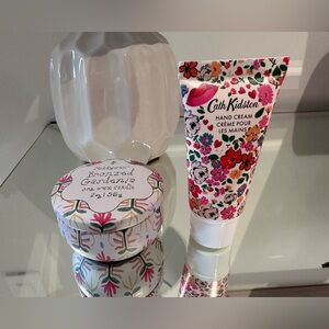 Cath Kidston Floral Hand Cream and Paddywax Candle Mini Bundle Set NWT